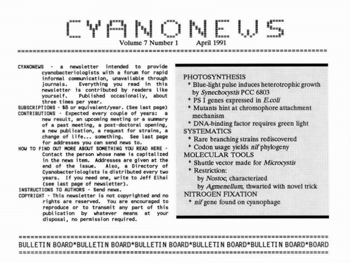 Cyanonews vol. 7 no. 1