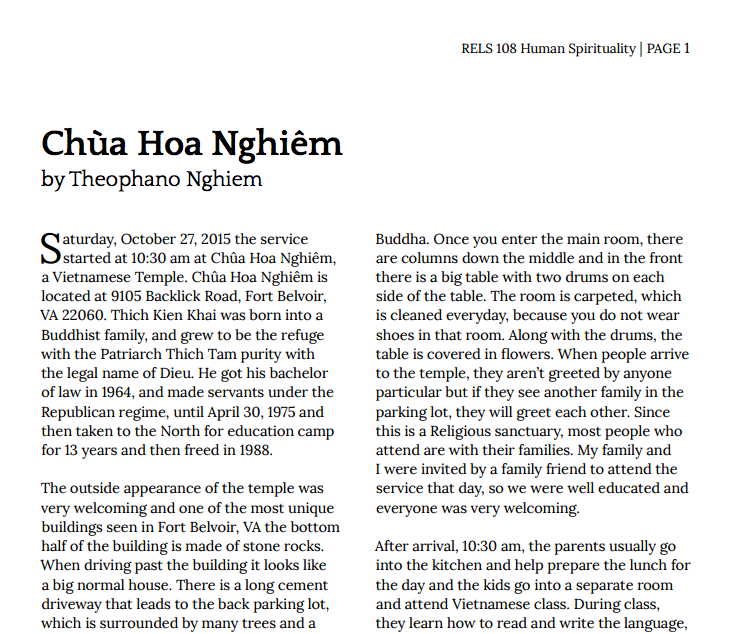 "Chùa Hoa Nghiêm" by Theophano Nghiem